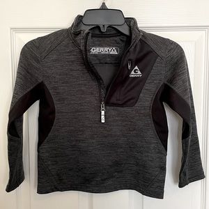 GERRY : Boy's Light Weight Soft 1/4 Zip Charcoal Gray